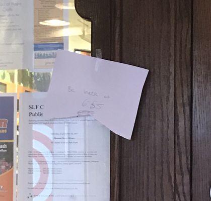 Ripped hand made sign turning away customers