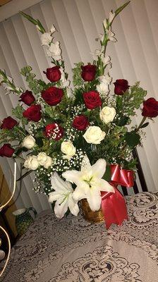 The flowers my boyfriend delivered to me for our 6 year anniversary