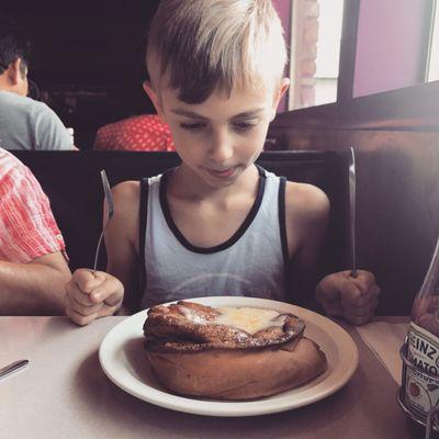 The cinnamon roll was a huge hit with the kiddo