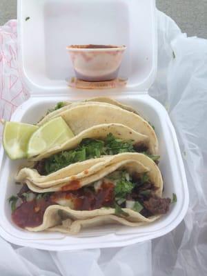 The red sauce is awesome. But it is very spicy.