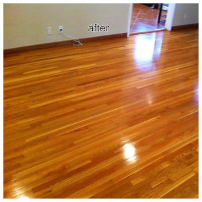 After. Hardwood floor cleaning & polishing