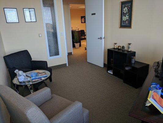 Comfy conversation space with a home feel.