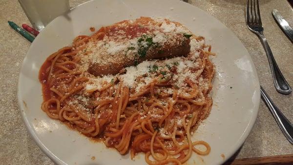 Spaghetti w/Italian sausage