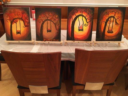 Canvas painting in Arlington Heights