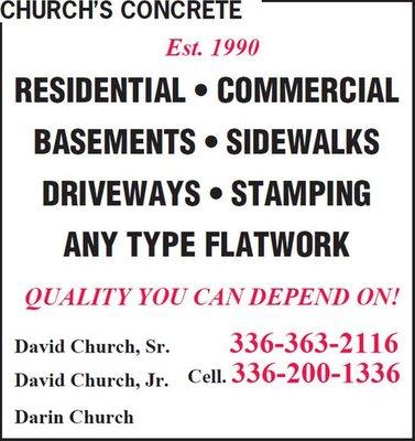 Church's Concrete
