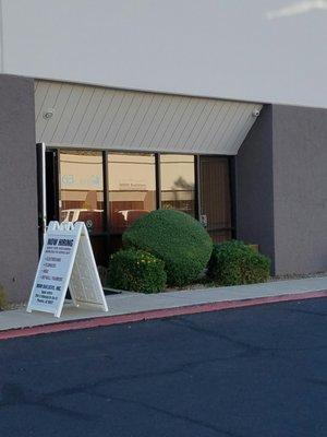 The front of their office