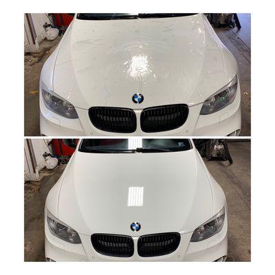 Full hood paint protection film coverage