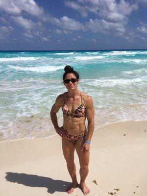 Vacation at Cancun - 3/2017 Had a bliss $27 spray tan before leaving and felt very confident. Not too dark just enough.