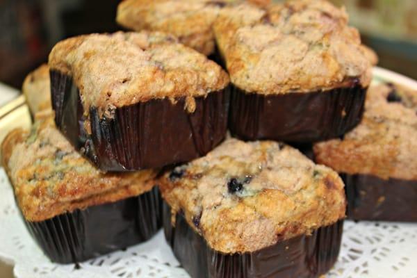 Muffins! - Blueberry Crumb, Chocolate Brownie, or Ham and Cheese!