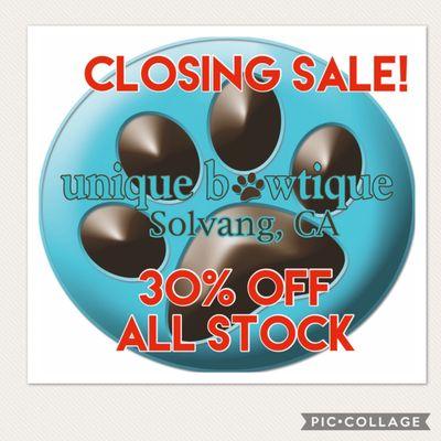 Close out sale!