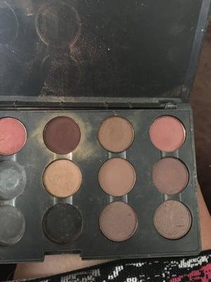 What I received *note I did put these in my MAC eye shadow palette container