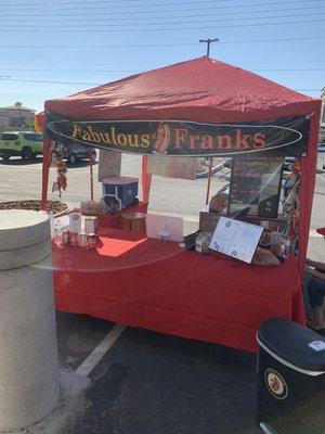 This is Fabulous Franks' hot dog cart.