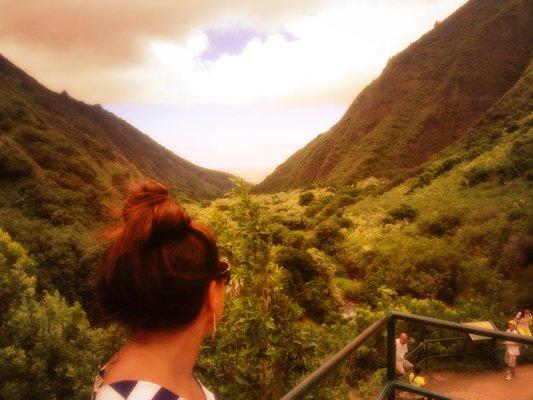 Looking out of Iao Valley