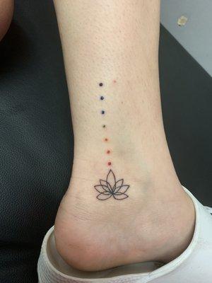 lotus flower and chakra points