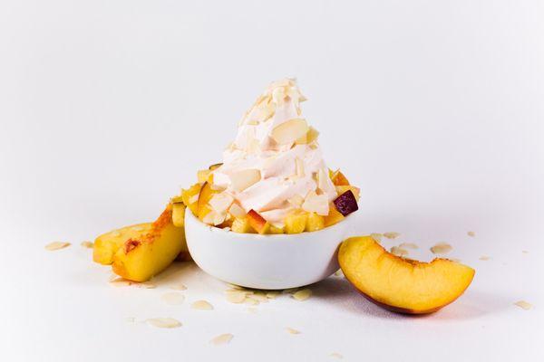 Summertime Peach Frozen Yogurt