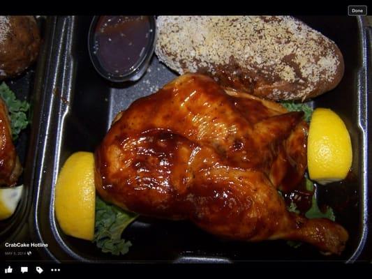 BarBQ half Chicken platter