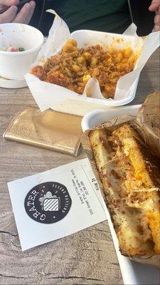 Lobster grilled cheese and Buffalo Mac n cheese