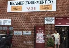 Neal Kramer (owner) in front of Kramer Equipment.