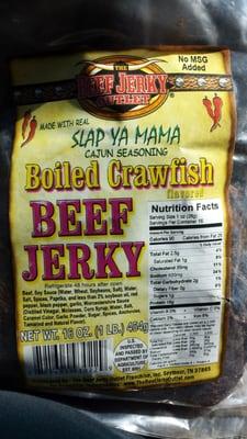 Boiled Crawfish flavored Beef Jerky! Yes! Every Christmas I'm sending this stuff out to family and friends around the country!