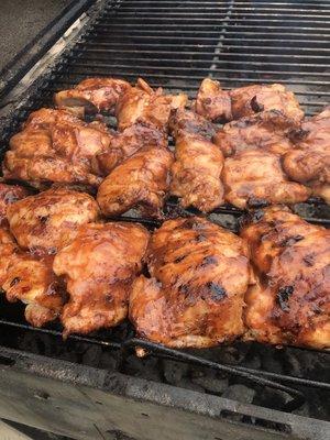 Hickory Smoked Chicken Thighs