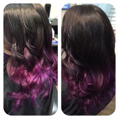 Black to Violet Ombre