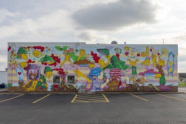Flowers in My Head - a Jiffy Lube Mural by ISH.