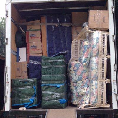 This is how we load the trucks and protect customers furniture.