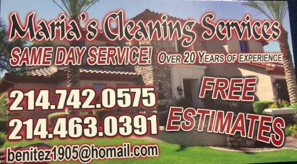 Marias Cleaning Services