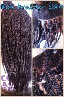 Box braids $80