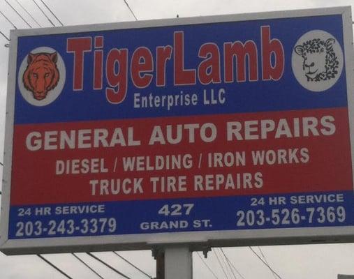 Our shop Sign, Lights up really bright at Night.