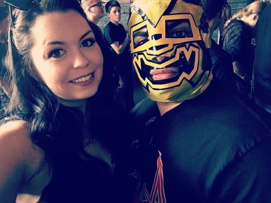 Prince Puma mask I picked up at the merch table.. also turned my fiance into a fan.