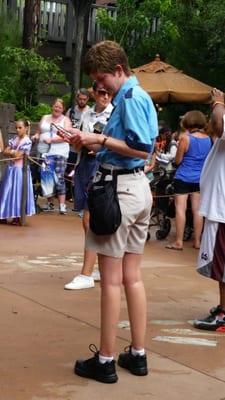 Employee of the year, takes her job very seriously.