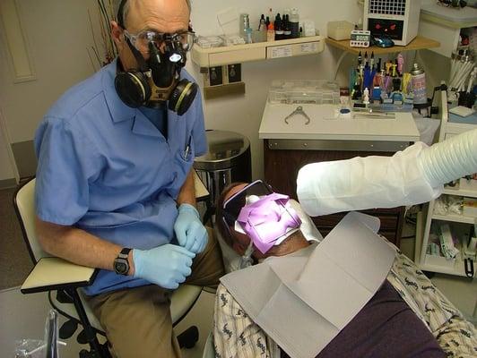 Me getting mercury removed from my teeth at Dr. Robbins' office. It was great!