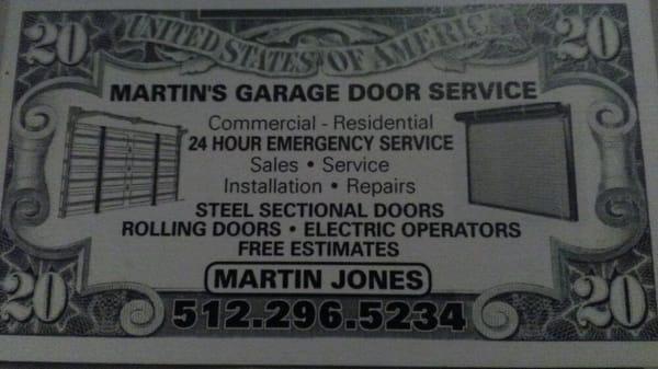 Martin's Garage Door Service's