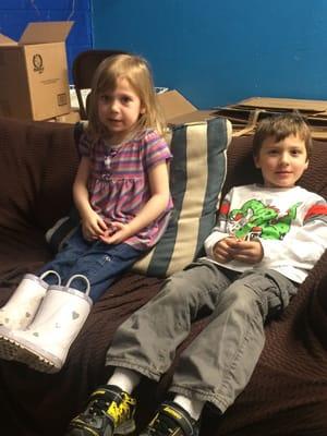 Chill at the video game area.