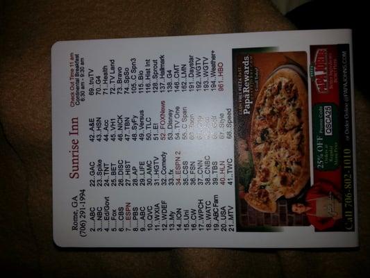 Here is the picture I took of their sign!