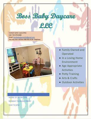 Boss Baby Daycare Flyer