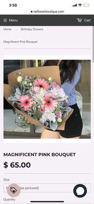 It's even more beautiful in person! The magnificent pink bouquet is truly magnificent!