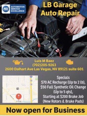 Grand Opening Specials