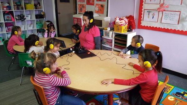 PreK class during Listening Program