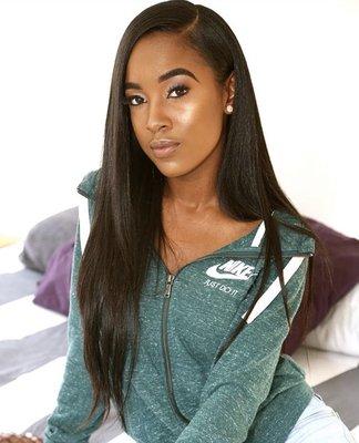 Silk Press with Customized Cilp-in Extensions