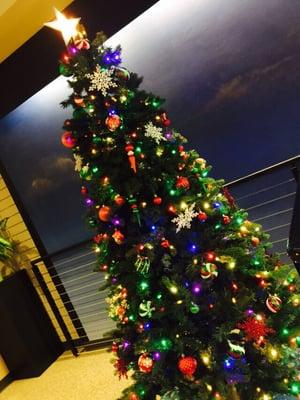 Pretty Christmas tree at the orthodontist office!