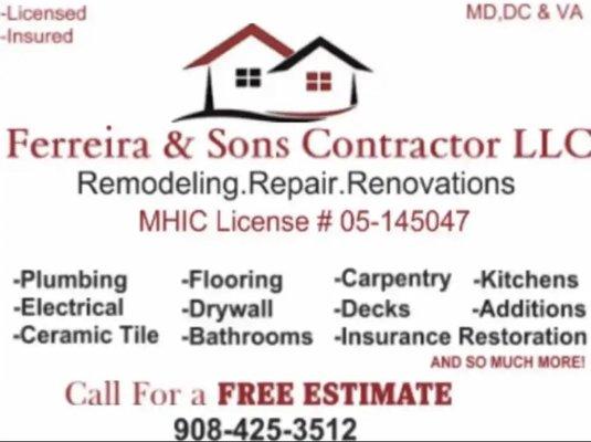 Ferreira & Sons Contractor