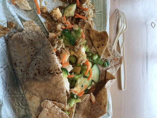 Never have had a wrap stay "wrapped" from this location.