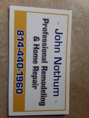 JOHN Nothum Professional Remodeling and Home Repair