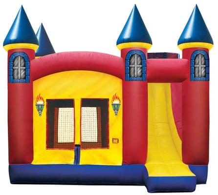 jumpers, waterslide, combo units, table, chairs, sno cone, generator, cotton cady