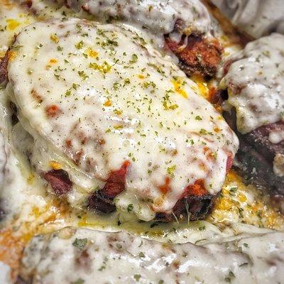 *Eggplant parmigiana*