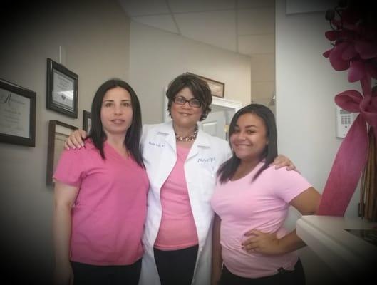 Our staff honoring Breast cancer survivors