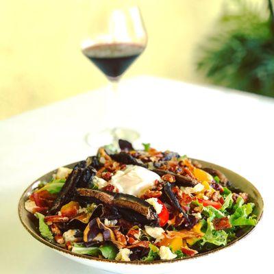 Build your own salad w/ red wine