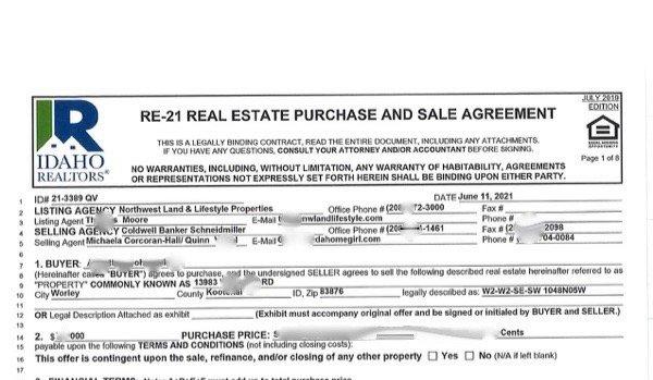 Note the realtor, ID#, and property.